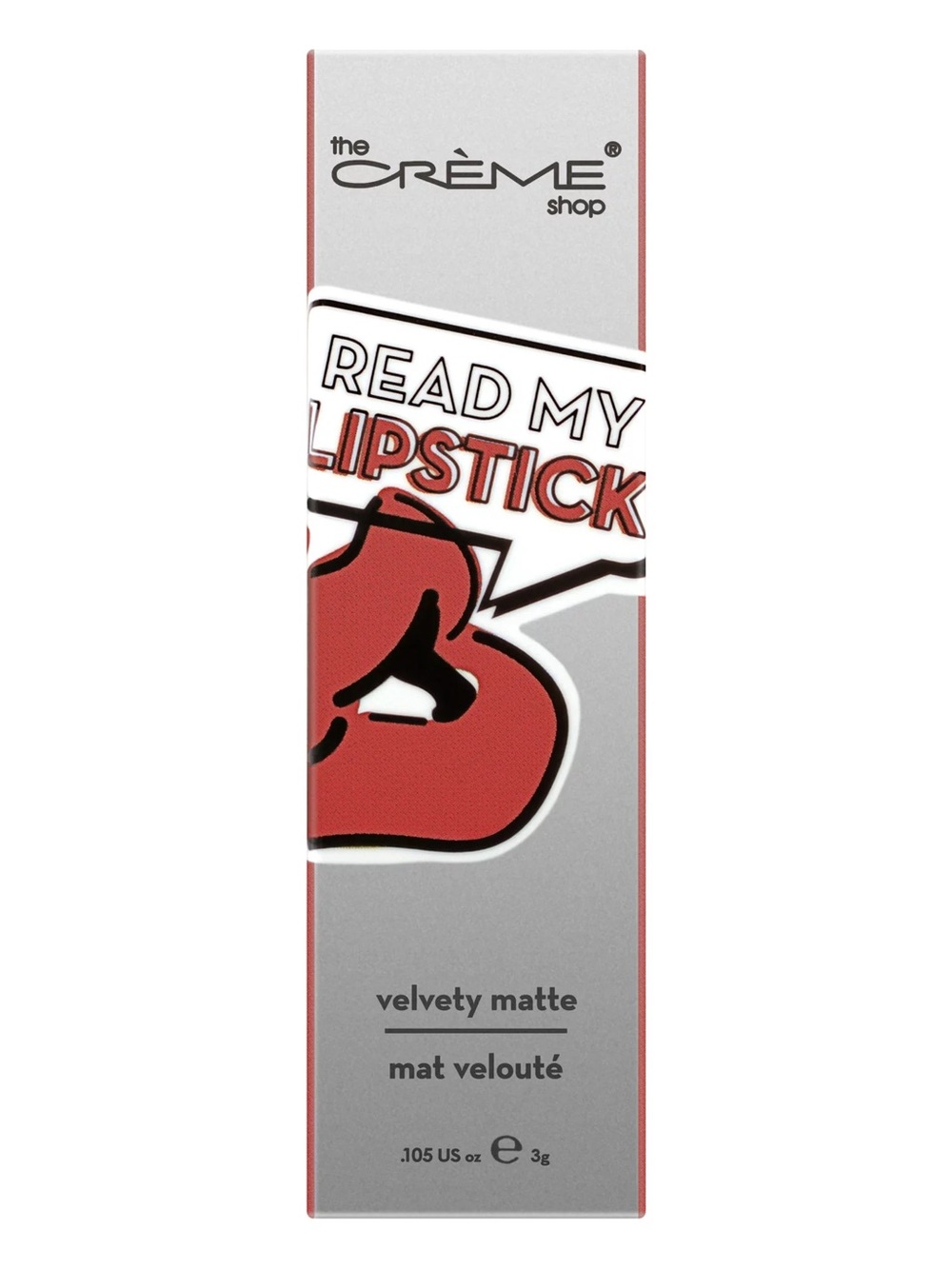 the Crème Shop Read My Lipstick - Velvety Matte Lipstick (Red)